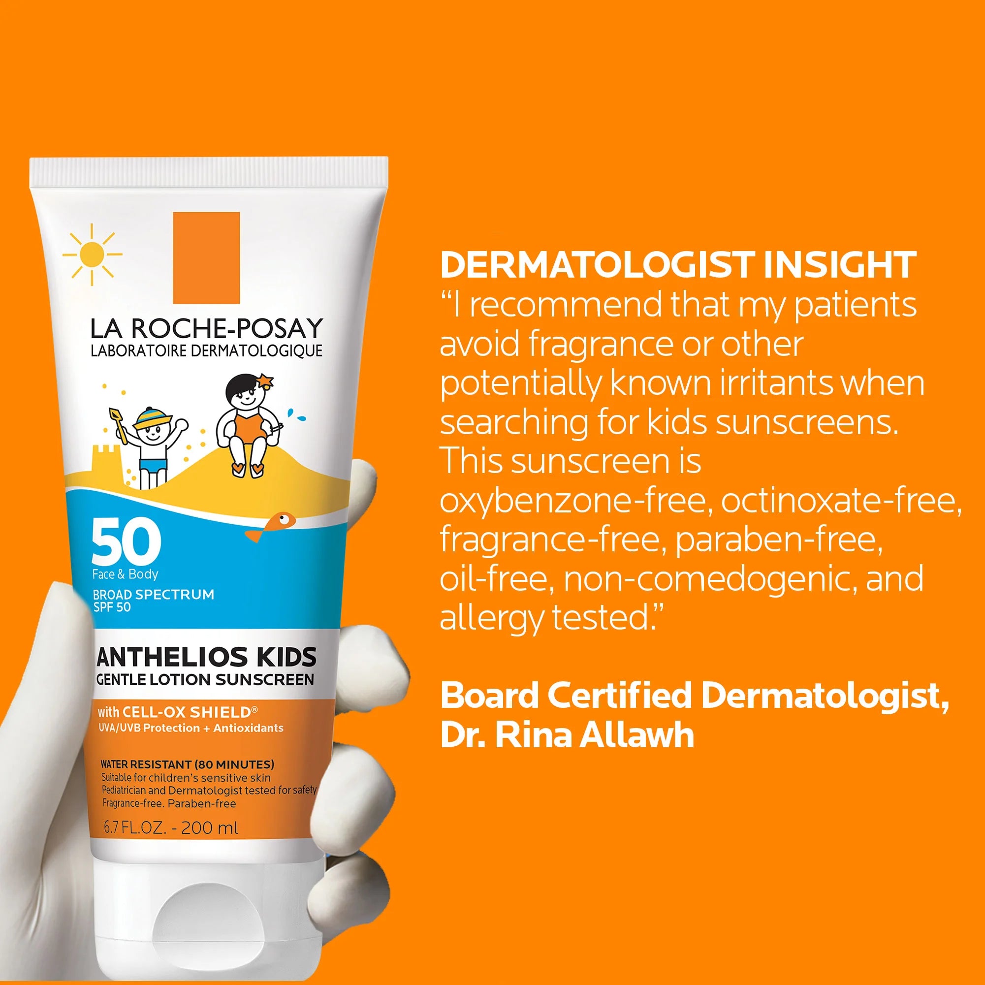 Anthelios Kids Gentle Lotion Sunscreen SPF 50, 6.7 Fl Oz