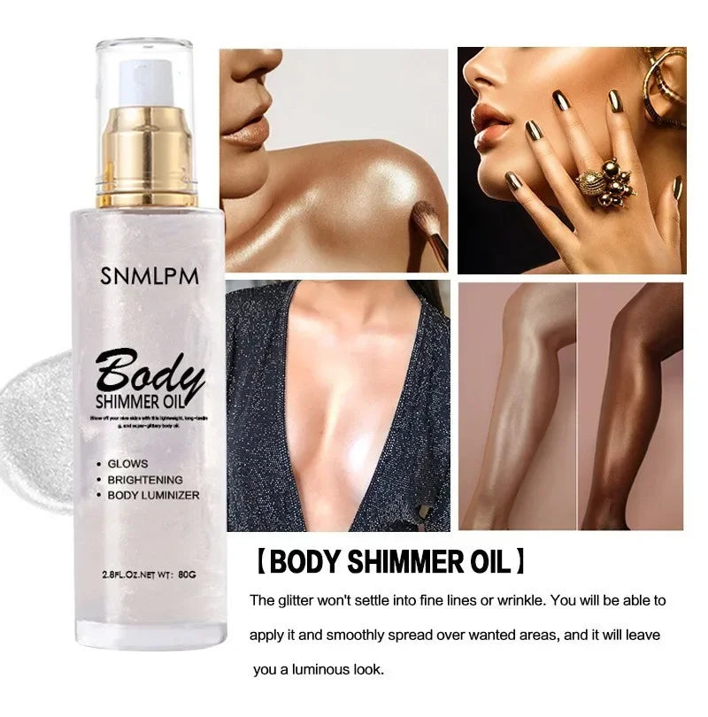 80G Body Luminous Oil Quicksand Highlight Oil Brighten Face Body Repair Highlight Oil Diamond Muscle Body Glitter Oil